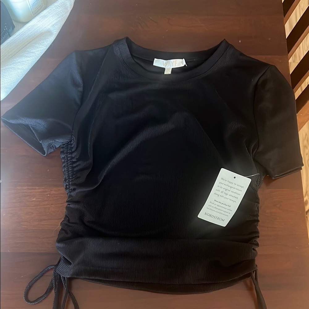 Black Short Sleeve Top